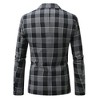 Coolmee Mens Plaid Blazer Sports Coat One Button Casual Slim Fit Checkered Blazer for Men Wedding - 2 of 4