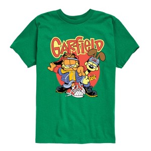 Boys' - Garfield - Garf And Odie Logo Short Sleeve Graphic T-Shirt - 1 of 4