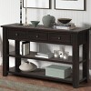 48" Vintage Console Table with Storage, Modern Sofa Table with Solid Wood Top for Entryway, Living Room, or Hallway-Panipeachy - 3 of 4