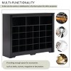 Sleek Design 24 Shoe Cubby Console, Modern Shoe Cabinet with Curved Base, Modern Shoe Racks-Cuddlewood - 3 of 4