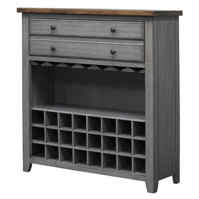 40" Lakewood Wine Cabinet Smoky Blue - Martin Furniture ...