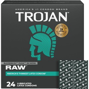 Trojan Bareskin Raw Lubricated Latex Condoms - 1 of 4
