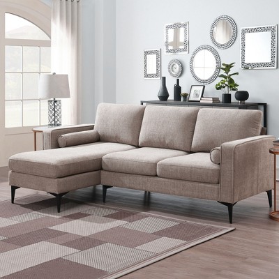 3 Seat Streamlined Upholstered Sofa Couch With Removable Back And Seat  Cushions And 2 Pillows-modernluxe : Target