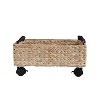 happimess Adaline Classic Farmhouse Handwoven Hyacinth Rectangular Underbed Storage Bin with Wheels and Handles - 4 of 4