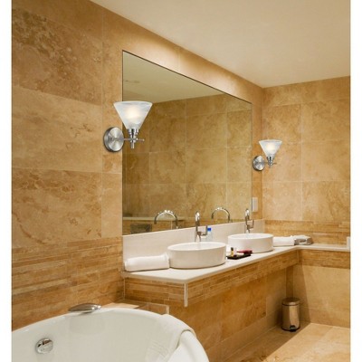 Brushed Nickel Swing Arm Wall Sconce with Marbleized Glass Shade