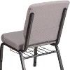 Emma and Oliver 18.5"W Church/Reception Guest Chair with Communion Cup Book Rack - 3 of 4