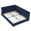CAVINAS Full Bed Frame, Upholstered Tufted Full Size Bed Frame with Comfortable Backrest and Armrests, Modern Platform Bed for Bedroom - 2 of 4