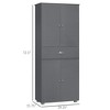 72" Freestanding Kitchen Pantry Cabinet, Tall Storage Cabinet with 4 Doors, Drawer and Adjustable Shelves for Dining Room - 3 of 4