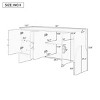 Four-Door Metal Handle Storage Cabinet,  Accent Cabinet Wiht Adjustable Shelf,  Modern Cabinet-Cuddlewood - 4 of 4