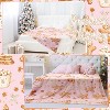 Lomsoe Cute Pink Christmas Coco Print Flannel Blanket - All Seasons Soft and Warm Throw Blanket for Napping, Camping, Travel, Office - 3 of 4