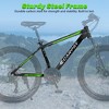 NAYSAYE 26 Inch Mountain Bike 21 Speed Disc Brakes High Carbon Steel Frame Bikes for Adults for Trail Riding, Black and Green, 71"*25"*39.3" - 4 of 4