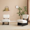 Polyester Upholstered Modern Lounge Chairs with Wood Base, Wide Cushions and Minimalist Design (Set of 2( - 4 of 4