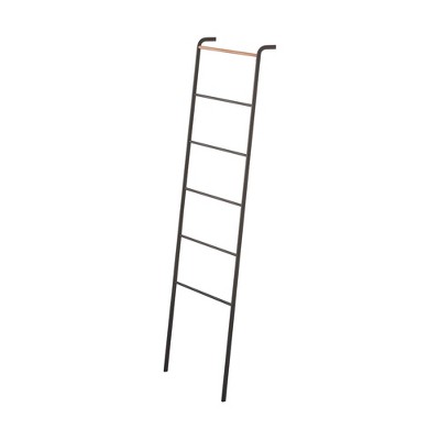 Yamazaki Home - Leaning Storage Ladder - Two Styles - Steel - Ladder - Black