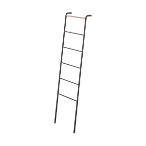 Yamazaki Home - Leaning Storage Ladder - Two Styles - Steel - Ladder - Black - 1 of 4