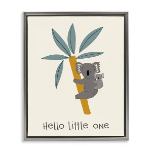 Stupell Industries Hello Little One Koalas Floating Frame Canvas Art - 1 of 4