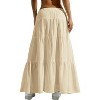 Women's Boho Maxi Skirt - Flowy Flared Ruffle Design for Summer & Going Out Outfits Beige - 2 of 4
