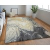 Bleecker Modern Watercolor Gray/Yellow/Ivory Area Rug - 2 of 4