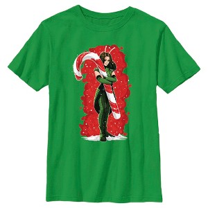 Boy's Guardians of the Galaxy Holiday Special Mantis Candy Cane Hug T-Shirt - 1 of 4
