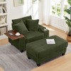 NicBex Modern Oversized Armrest Sofa Futon Couch with Ottoman&Rotating Table,Comfy Sleeper Sofa for Living Room,Apartment - 2 of 4