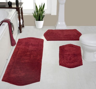 Home Weavers Modesto 2 PC Bath Rug - Red