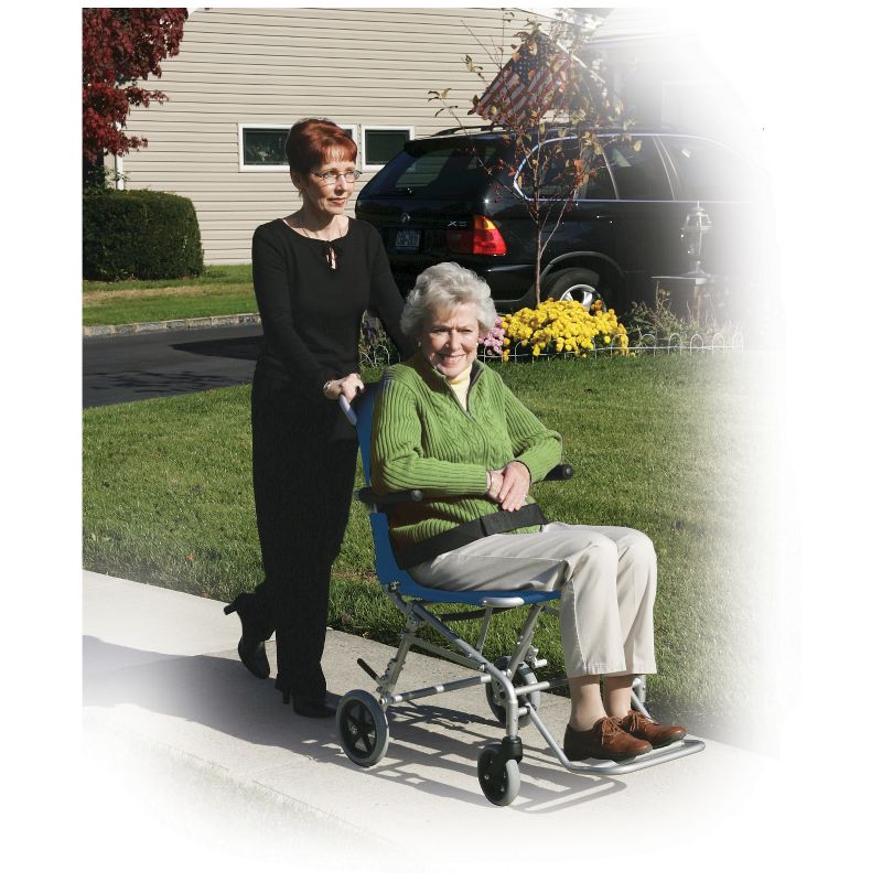 Drive Medical Super Light Folding Transport Wheelchair with Carry Bag, 4 of 5
