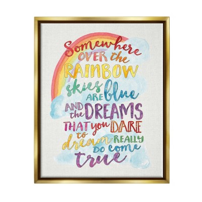 Stupell Industries Somewhere Over the Rainbow With