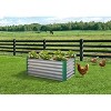 Miracle-Gro 4pc Rectangular Galvanized Steel Outdoor Garden Bed Silver 20"x40" - 2 of 4
