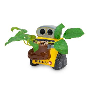 Silver Buffalo Disney Pixar WALL-E 4-Inch Ceramic Mini Planter With Artificial Succulent
