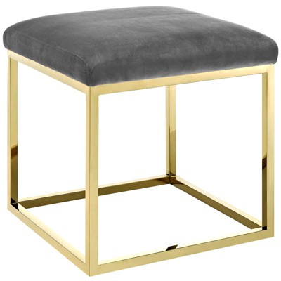 Modway Anticipate Ottoman Gold Gray
