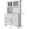 Kitchen Pantry Storage Cabinet with Microwave Stand & Coffee Bar Cabinet,Freestanding Hutch Cabinet with 4 Doors - 2 of 4