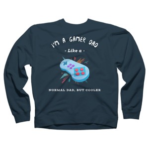 Adult Design By Humans Gamer Dad Like A Normal Dad, But Cooler By KaiHamilton Sweatshirt - 1 of 2