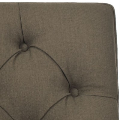 Olive Tufted Linen Polyester Accent Chair with Spindle Legs