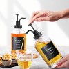 Set of 2 Simple Glass Syrup Bottle with Pump and Labels, 16.9 oz Syrup Pump Dispenser for Coffee Bar - 4 of 4