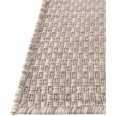 Beige Synthetic Flat Woven Rectangular Outdoor Rug 9' x 12'