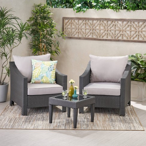 Target grey best sale wicker patio furniture