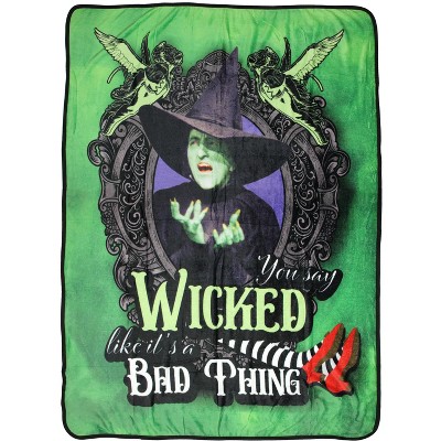 Wizard of Oz Wicked Witch Throw Blanket 46" x 60" Soft Fleece Throw Blanket