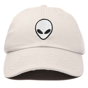 Dalix Alien Embroidered UFO Dad Hat Cotton Baseball Cap Adjustable Mens - 1 of 4