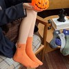 Anna-Kaci Women's 3-Pack Crew Socks with Ribbed Cuffs in Festive Halloween Design - 4 of 4