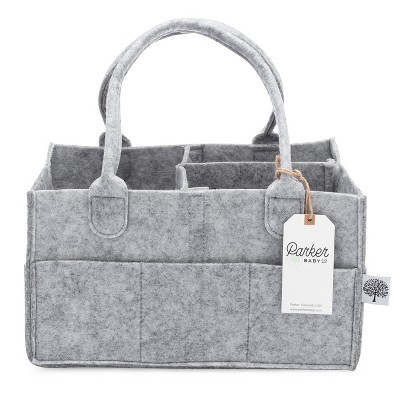 Image of Parker Baby Co. Felt Diaper Caddy Regular - Gray