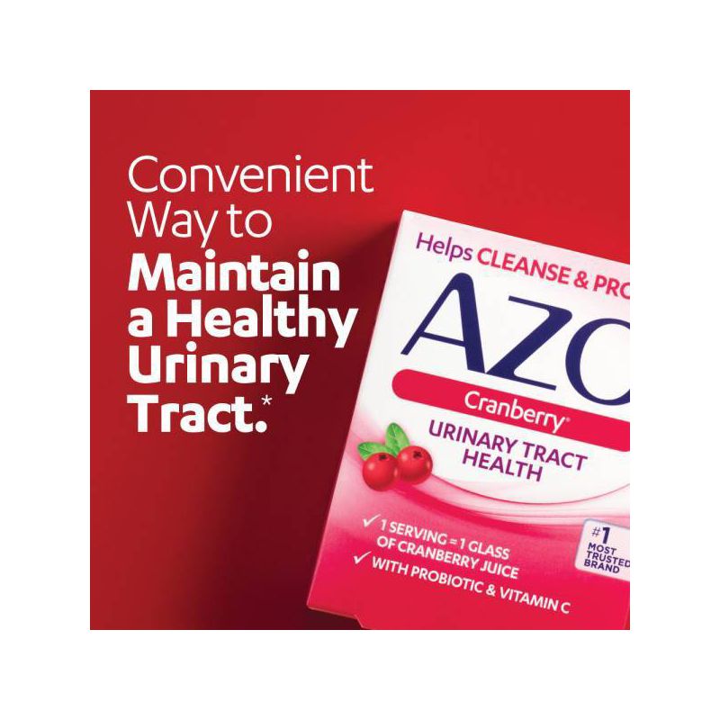 AZO Cranberry for Urinary Tract Health, Cleanse + Protect - 50ct, 6 of 9