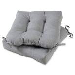 Set of 2 Solid Outdoor Seat Cushions - Kensington Garden