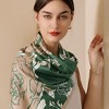 Anna-Kaci Women's Floral Print Square Scarf with Silky Fabric Lightweight Accessory for Layering and Styling - 3 of 4