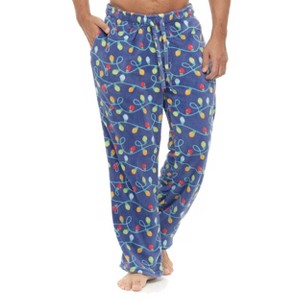 ADR Men's Soft Plush Fleece Pajama Pants, Warm Long Lounge Bottoms - 1 of 4