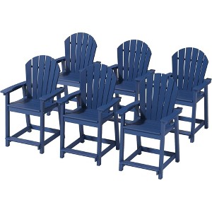 Decksplore Tall Adirondack Chairs Set Patio Chairs HDPE Weather Resistant Adirondack Balcony Chairs Outdoor Chairs for Garden Backyard - 1 of 4