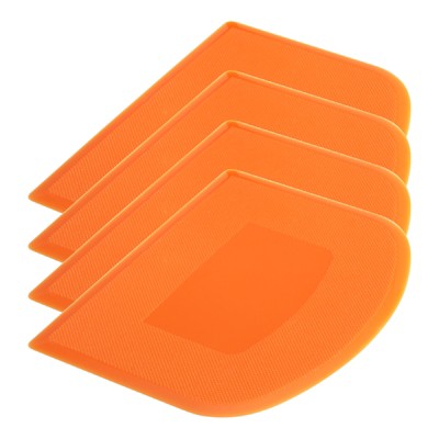 Unique Bargains Kitchen Flexible Plastic Baking Cake Scraper Dough Cutter 4.65x3.7 Inch