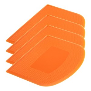 Unique Bargains Kitchen Flexible Plastic Baking Cake Scraper Dough Cutter 4.65x3.7 Inch - 1 of 4