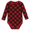 Hudson Baby Infant Girls Cotton Long-Sleeve Bodysuits, Fancy Rudolph - 4 of 4