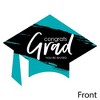 Big Dot of Happiness Teal Graduation Party Invitations - Shaped Fill-In Invite Cards with Envelopes - Set of 12 - 2 of 4