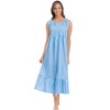 Collections Etc Elegant, Lightweight Lace Trim & Pintuck Cotton Nightgown - 2 of 3