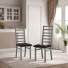 FONTOI 2 PCS Metal Dining Chair, High Back Armless Dining Chairs for Kitchen Bedroom Living Room, Gray, 18.5"*42.13"*15.6" - 2 of 4